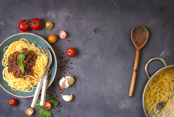 Pasta bolognese mat — Stockfoto