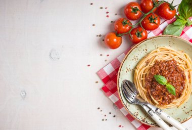 Makarna bolognese arka plan