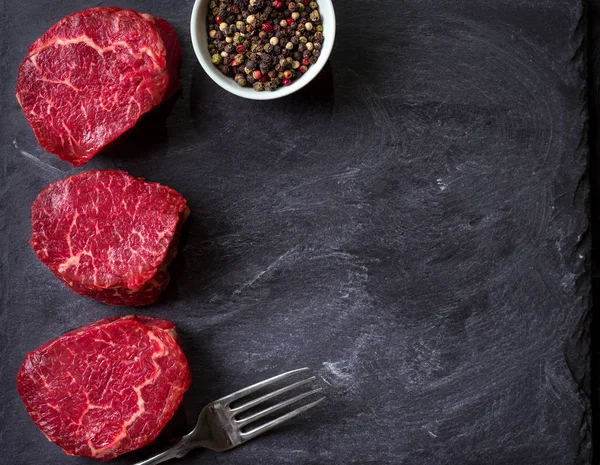 Raw filet mignon steaks — Stockfoto