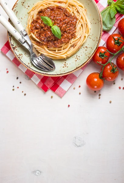 Pasta bolognese background — Stock Photo, Image