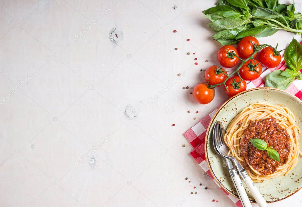 Pasta bolognese background