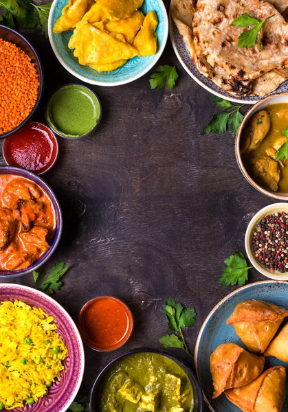 Assorted indian food — Stock Photo, Image