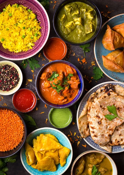 Assorted indian food — Stock Photo, Image