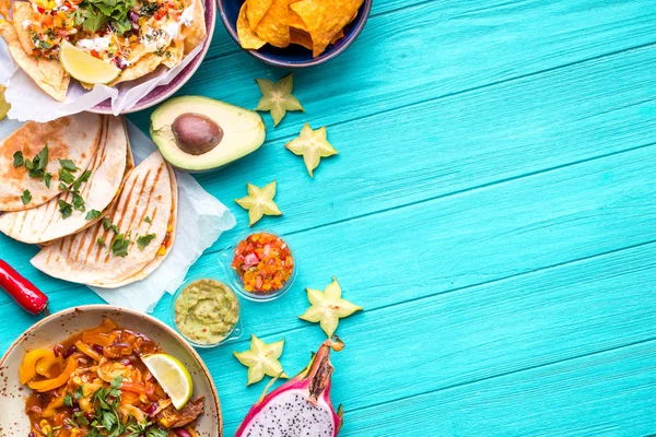 Comida mexicana fundo — Fotografia de Stock