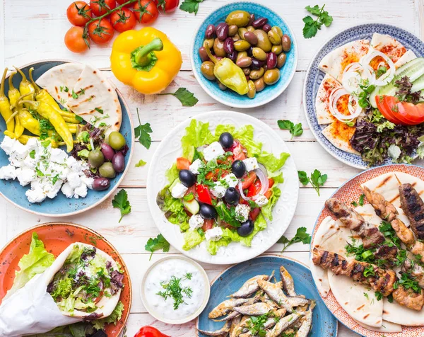 Set alimentar grec — Fotografie, imagine de stoc