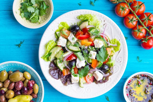 Fondo de ensalada griega —  Fotos de Stock