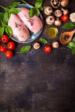 yemek pişirmek için ham maddeler