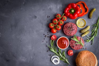 Hamburger yapmak için malzemeler