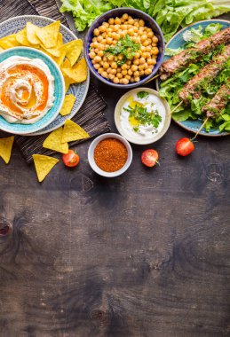 Orta Doğu yemekleri arka plan