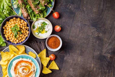 Orta Doğu yemekleri arka plan