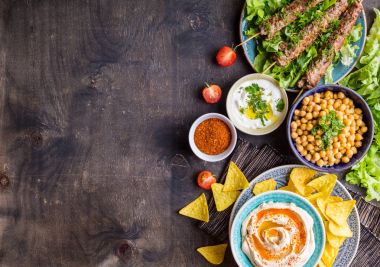 Orta Doğu yemekleri arka plan