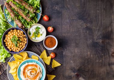 Orta Doğu yemekleri arka plan