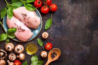 yemek pişirmek için ham maddeler