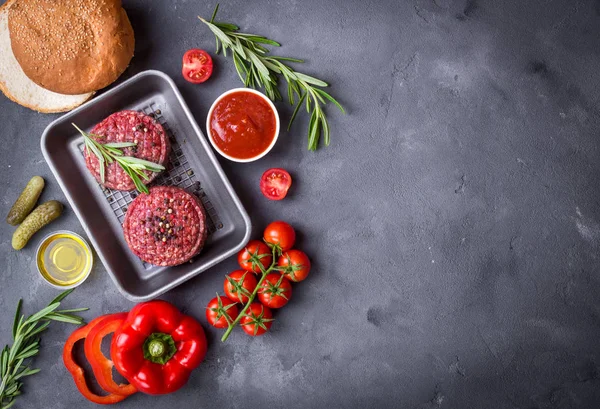 Hamburger yapmak için malzemeler