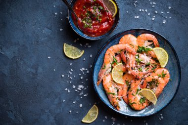 Pişmiş karides arka plan