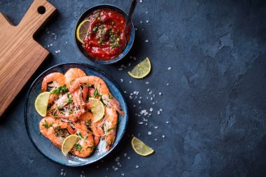 Pişmiş karides arka plan