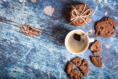 Çerezler ile kahve espresso