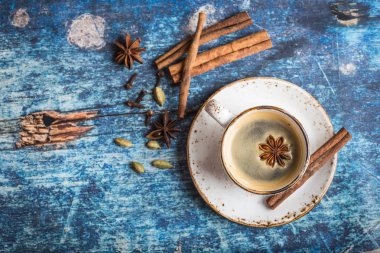 Baharat ile kahve taze espresso
