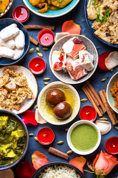 Їжа для індійський фестиваль Дівалі — стокове фото
