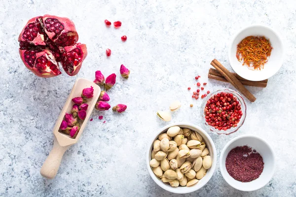 Arabisk ingredienser för Mellanöstern mat — Stockfoto