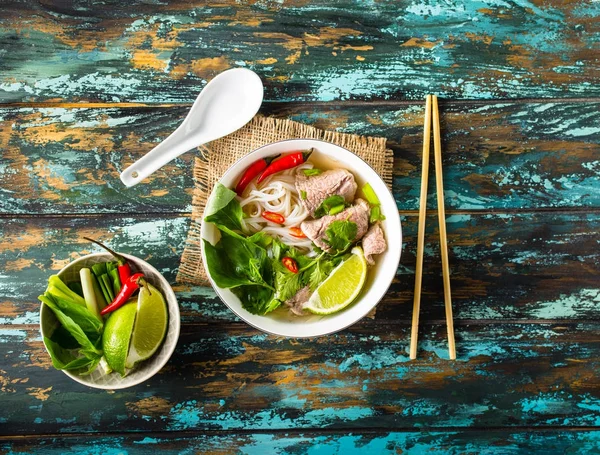 Sopa vietnamita Pho Bo — Foto de Stock