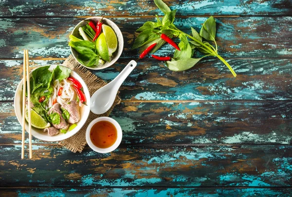 Sopa vietnamita Pho Bo — Foto de Stock