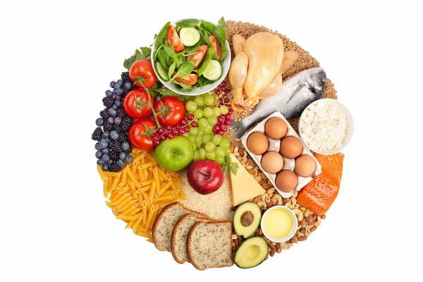 Diagrama de alimentos saludables — Foto de Stock
