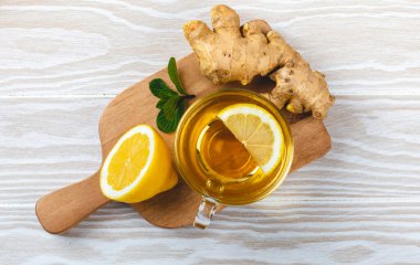 Zencefil ve limon çayı