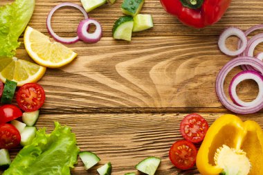 Taze sağlıklı yemek malzemeleri.