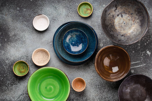 Empty plates and bowls