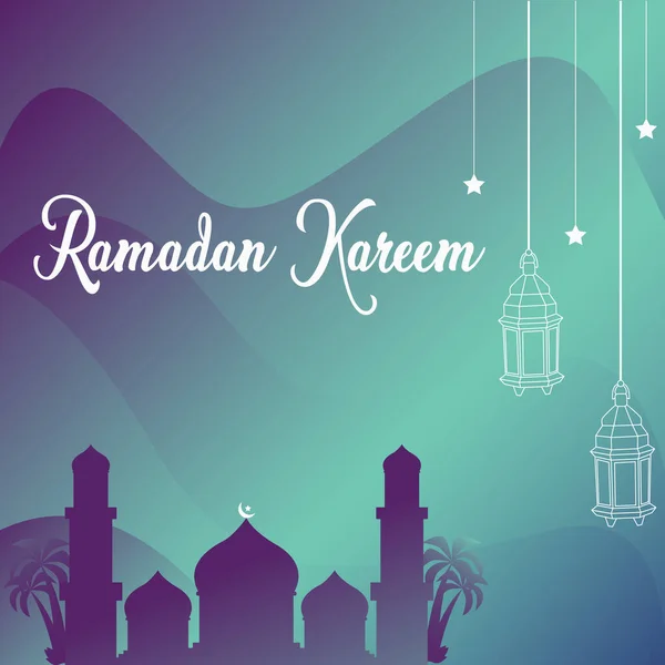 Ramadán Kareem Fondo Ilustración Tarjeta Felicitación Ramadán Poster Plantilla Banner — Foto de Stock