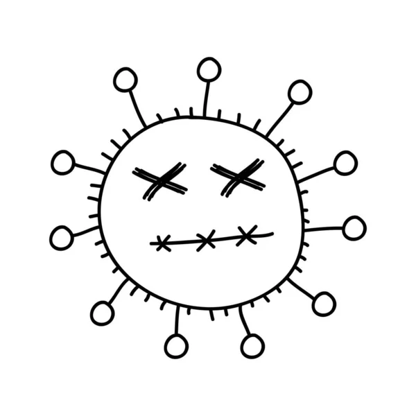 Dead Virus Illustration Hand Drawn Corona Virus Illustration — Stock Photo, Image