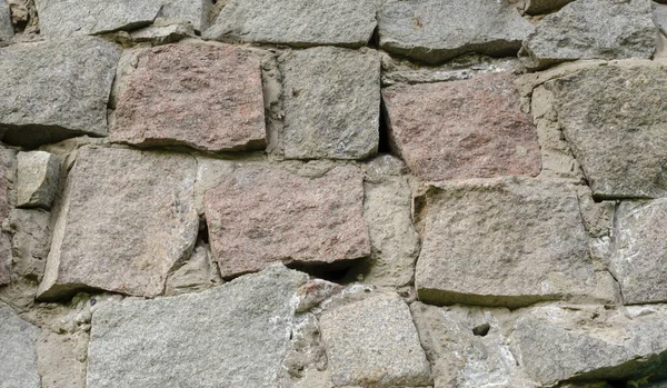 Parede Edifício Feito Pedras Granito Velho — Fotografia de Stock