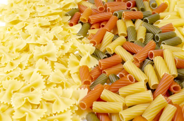 Különböző Típusú Alakú Száraz Olasz Tészta Olasz Makaróni Nyers Élelmiszer — Stock Fotó