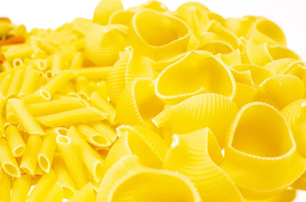 Variety Types Shapes Dry Italian Pasta Italian Macaroni Raw Food — Stock Photo, Image