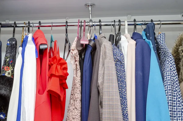 Open Closet Things Dressing Room — Stock Photo, Image