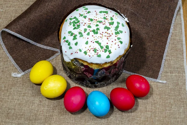 Pan Pascua Huevos Paño Áspero — Foto de Stock