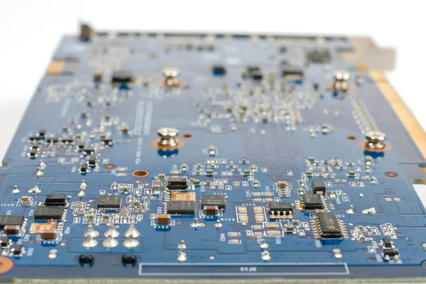 Bir bilgisayar ana kartı, yakın çekim, tam çerçeve,