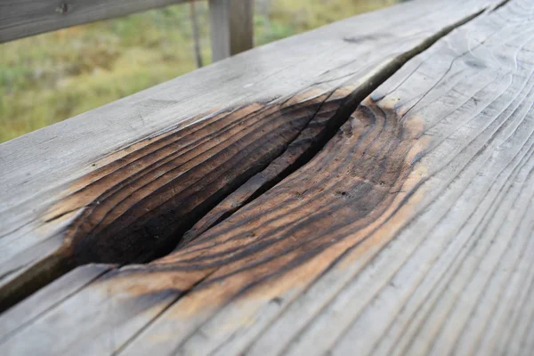 Сгоревшее Черное Пятно Деревянной Доске — стоковое фото