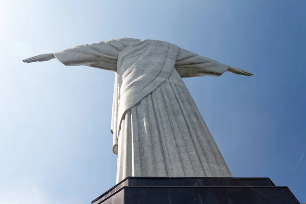 Christ Redeemer Spreading His Hands Corcovado — Stock Photo, Image