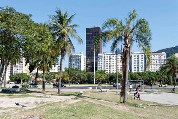 Botafogo Distrito Paseo Marítimo Con Pequeño Parque — Foto de Stock