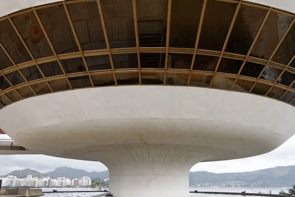 Bâtiment Musée Art Contemporain Niteroi Conçu Par Oscar Niemeyer — Photo