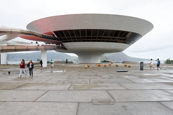 Edificio Del Museo Arte Contemproary Niteroi Diseñado Por Oscar Niemeyer — Foto de Stock