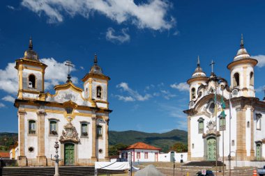 Mariana, Minas Gerais, Brazil (2014). The church of Our Lady of Carmo and Saint Francis Church.