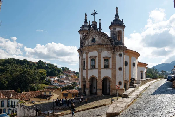Ouro Preto Minas Gerais 2014年 为葡萄牙殖民巴洛克提供的联合国世界文化遗产 这实际上是令人惊奇的 罗萨利教堂的圣母 — 图库照片