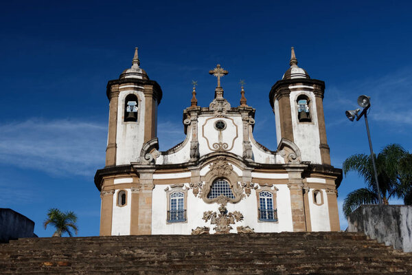 Ouro Preto, Minas Gerais, Brazil (2014). UNESCO World Heritage Site for Portuguese colonial baroque, which is in fact amazing! Lady of Our Mercy Church at the top of the stairs