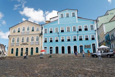 Salvador, Bahia / Brezilya-29 / 5 / 2014: Pelourinho - Bahia başkentinin eski kenti