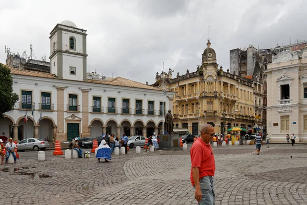 Salvador Bahia Brazilië 2014 Een Plein Het Centrum Van Bovenstad — Stockfoto