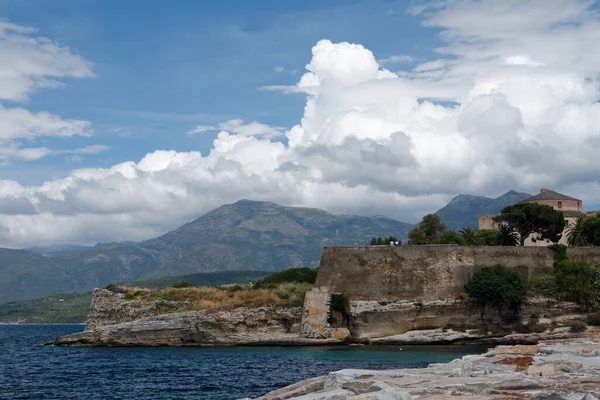 2011 Wybrzeże Saint Florent Korsyce Starożytny Fort — Zdjęcie stockowe