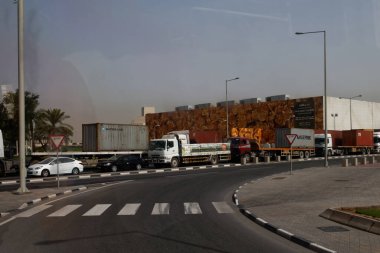 Doha, Katar-4 / 5 / 2016: 2022 Dünya Kupası hazırlıkları için Doha 'da inşaat çalışmaları sürüyor.